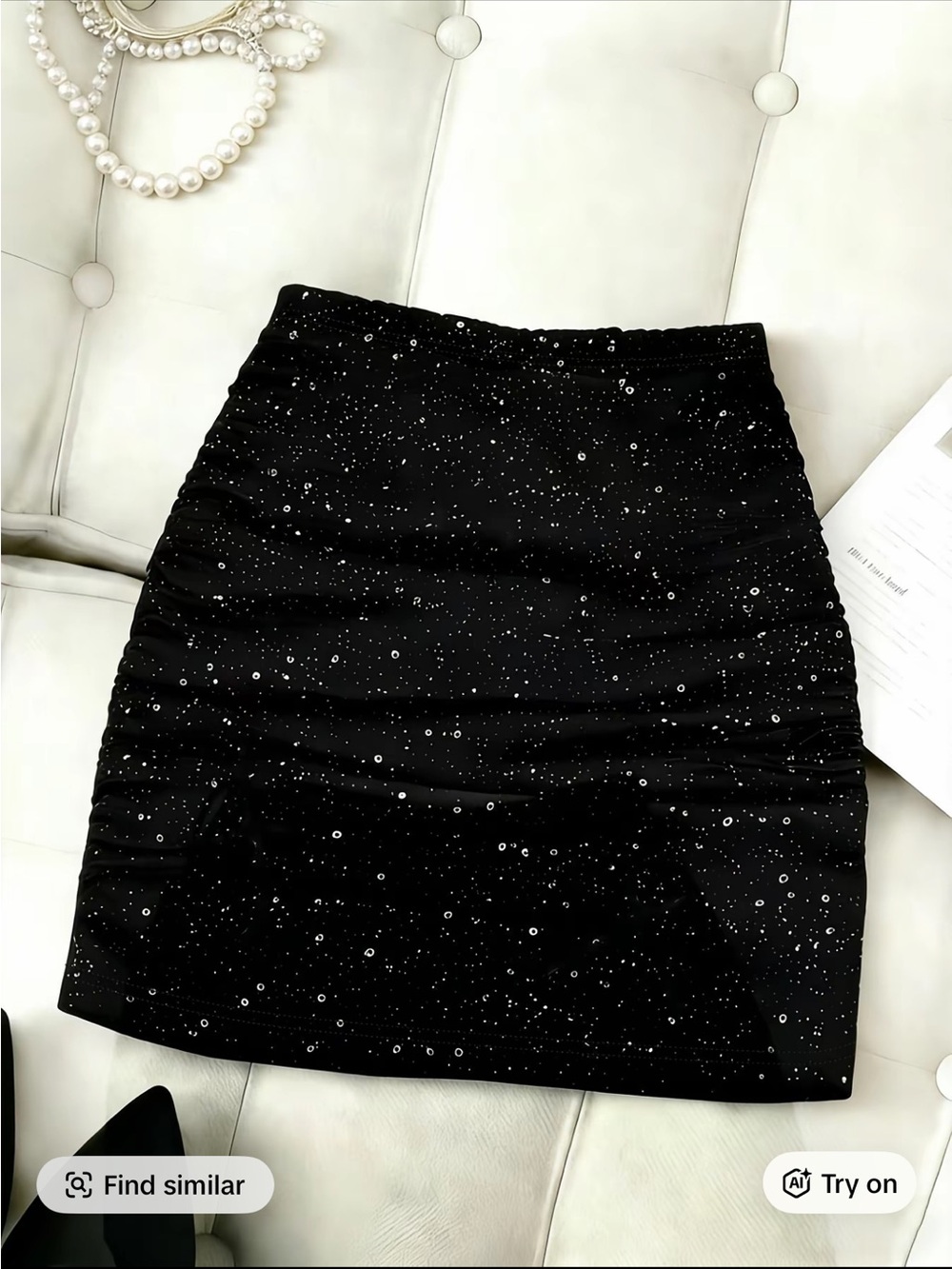 Black Speckled Women’s Skirt